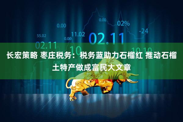 长宏策略 枣庄税务：税务蓝助力石榴红 推动石榴土特产做成富民大文章